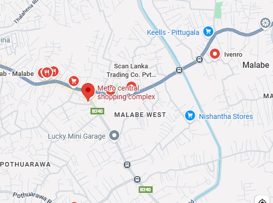 Location map of Knowledge Lanka Institute, Malabe